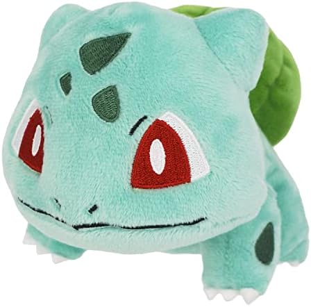 Pokemon All Star Series PP17 Bulbasaur Stuffed Plush, 4",Green, Blue