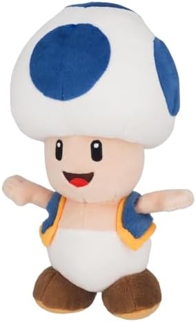 Super Mario All Star Collection AC31 Blue Toad 8" Plush